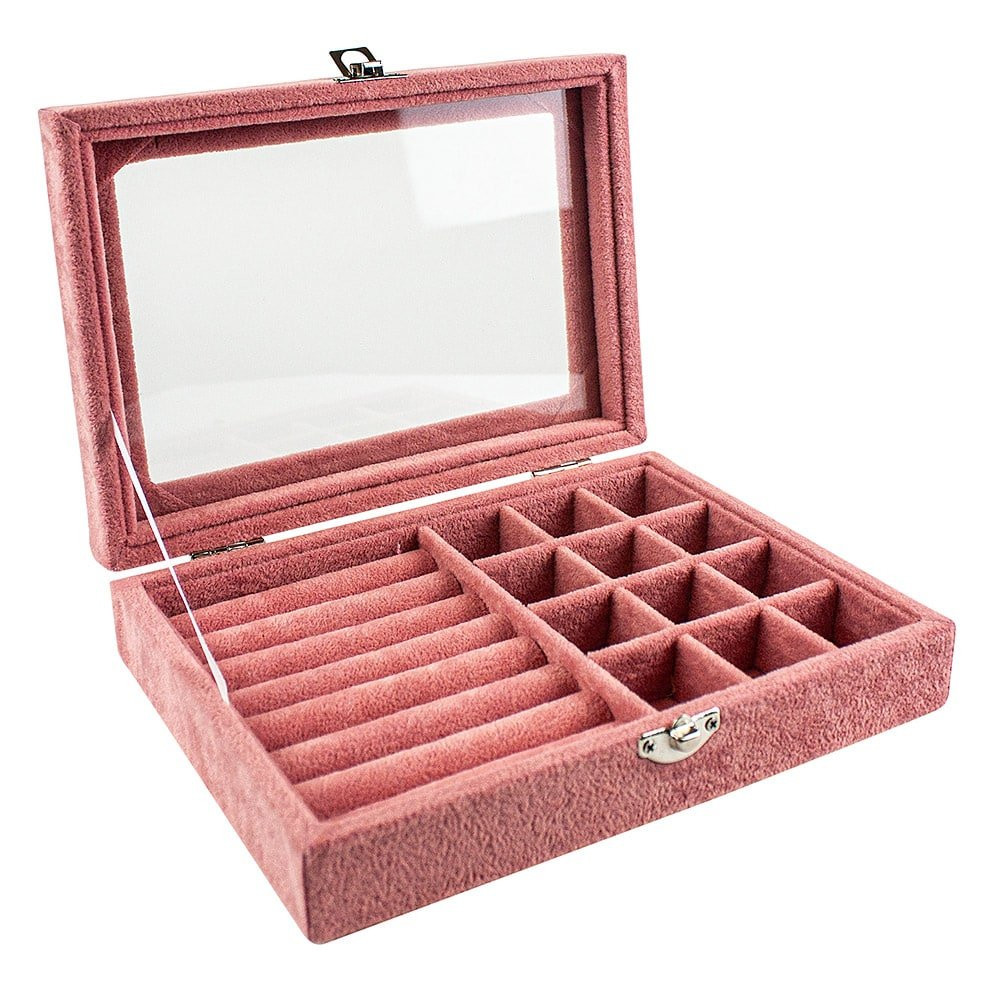 Joyero, Terciopelo - Rosa