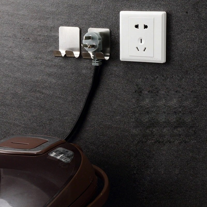 Percha autoadhesiva en acero inoxidable