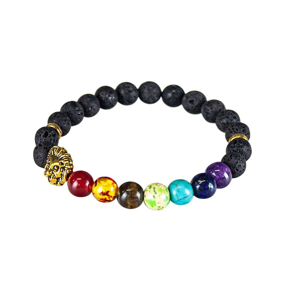 Bracciale Chakra Con Dettaglio Leone