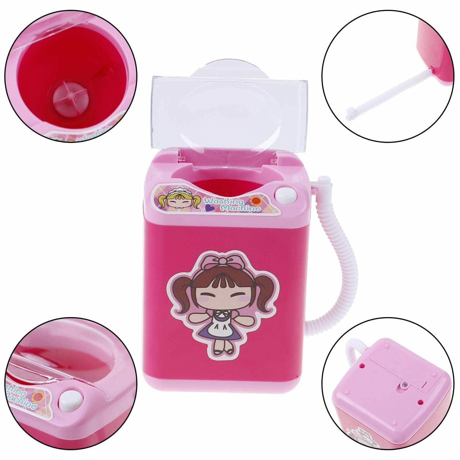 Mini-wasmachine voor make-upborstels
