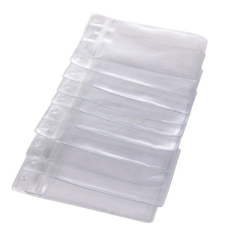 Tarjeteros transparentes, pack de 10