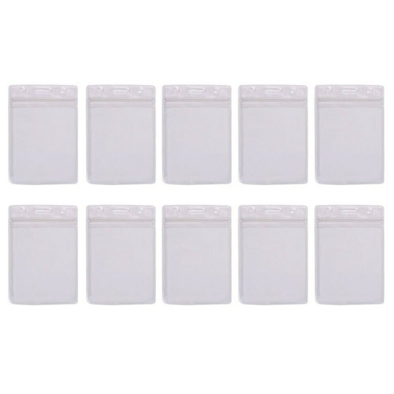 Transparent ID card holders, 10-pack