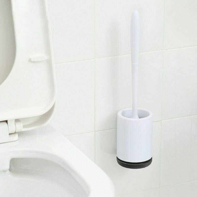 Brosse WC en silicone avec support