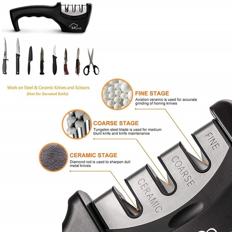 Kitchen knife sharpener - Black