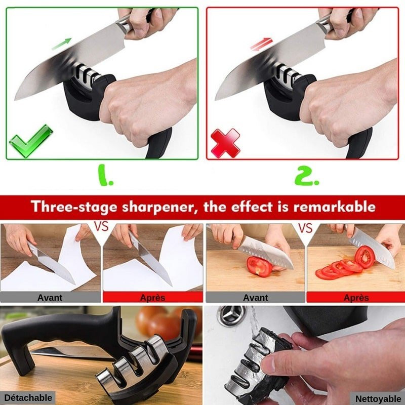 Kitchen knife sharpener - Black