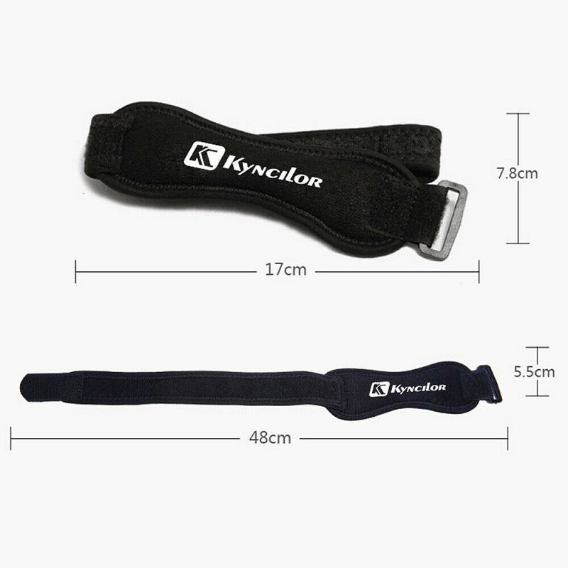 Adjustable knee strap for running - Blue