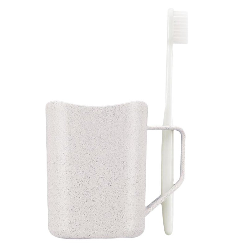 Mug with Toothbrush Holder, White