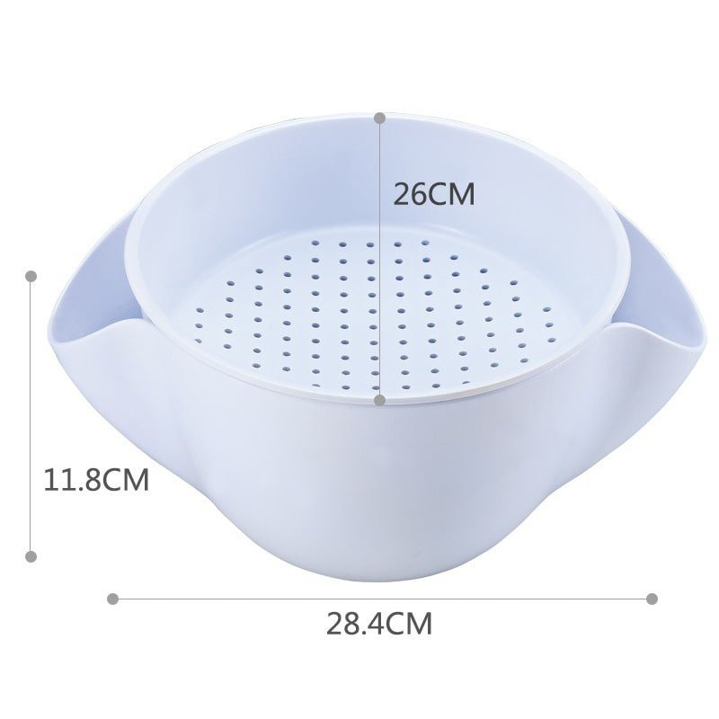Bowl / Colander Combination - White, L