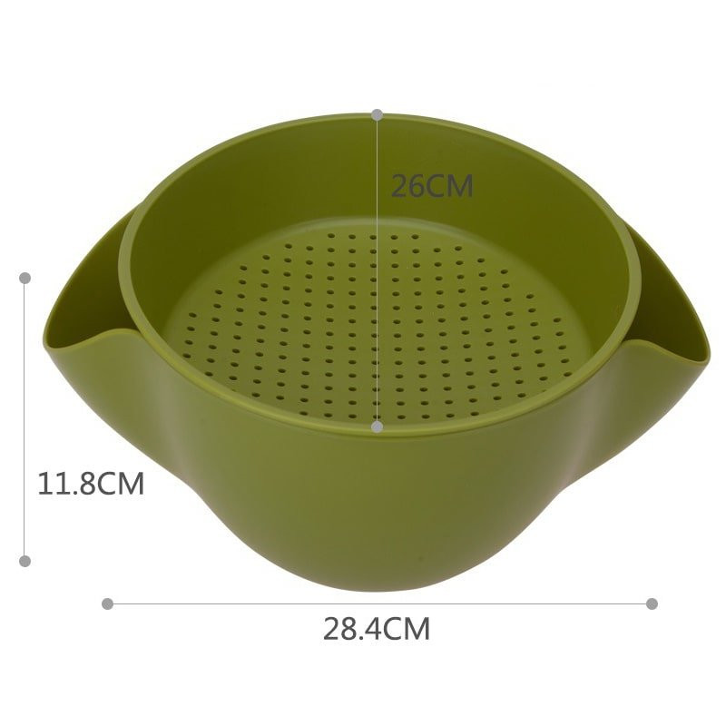 Bowl / Colander Combination - Green, L