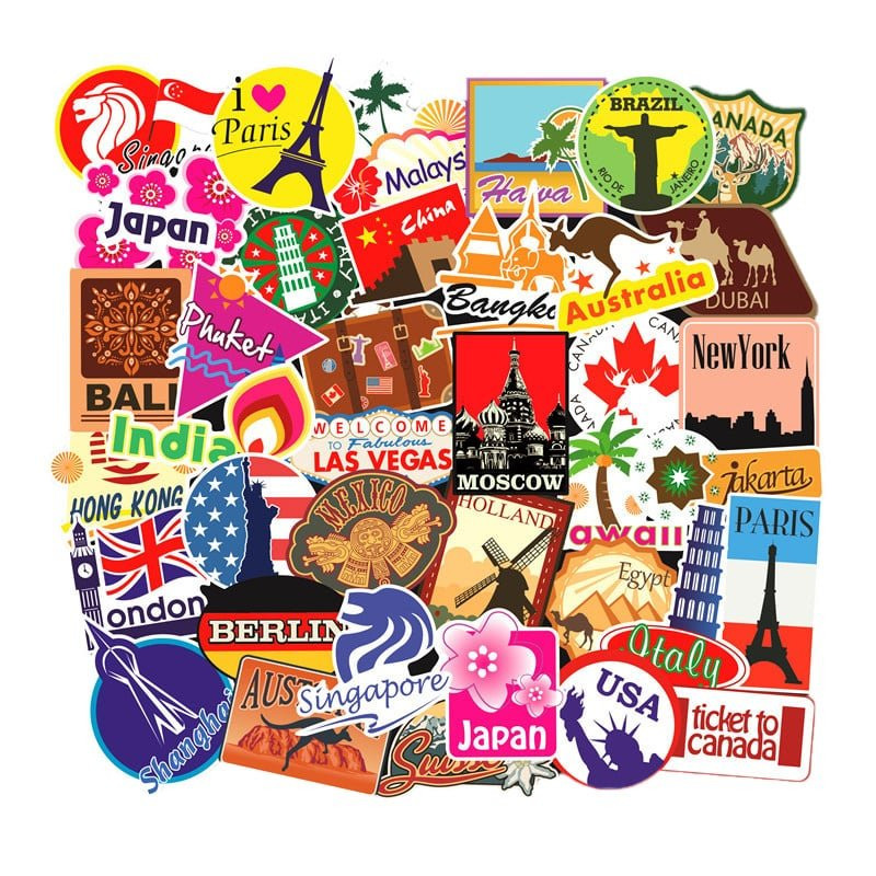 100x Stickers, Destinations