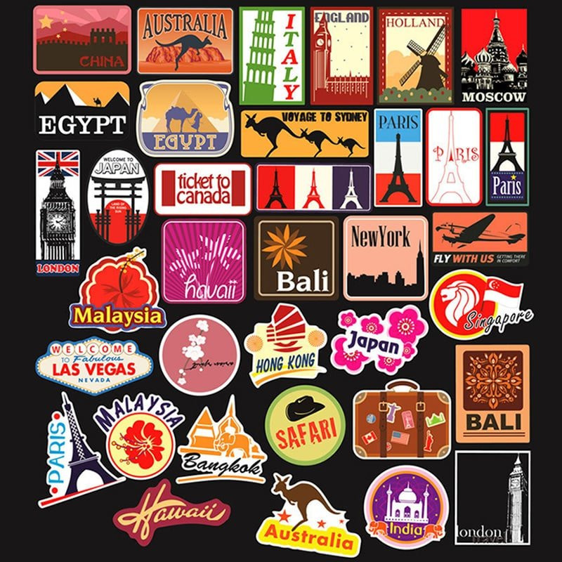 100x Stickers, Destinations