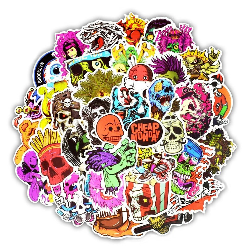 50x autocollants, graffitis