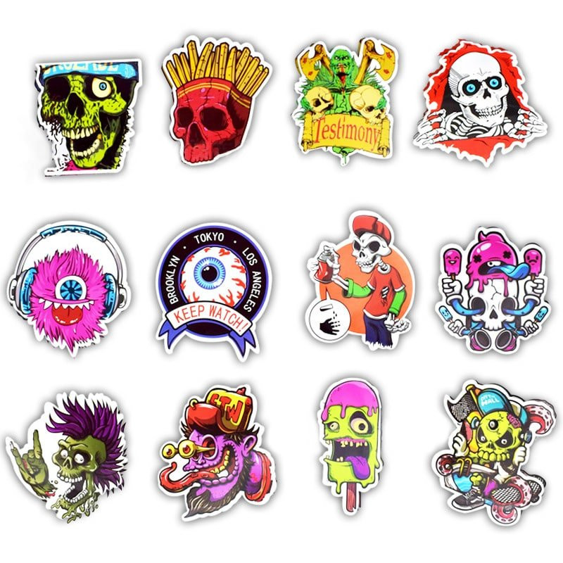 50x stickers, graffiti