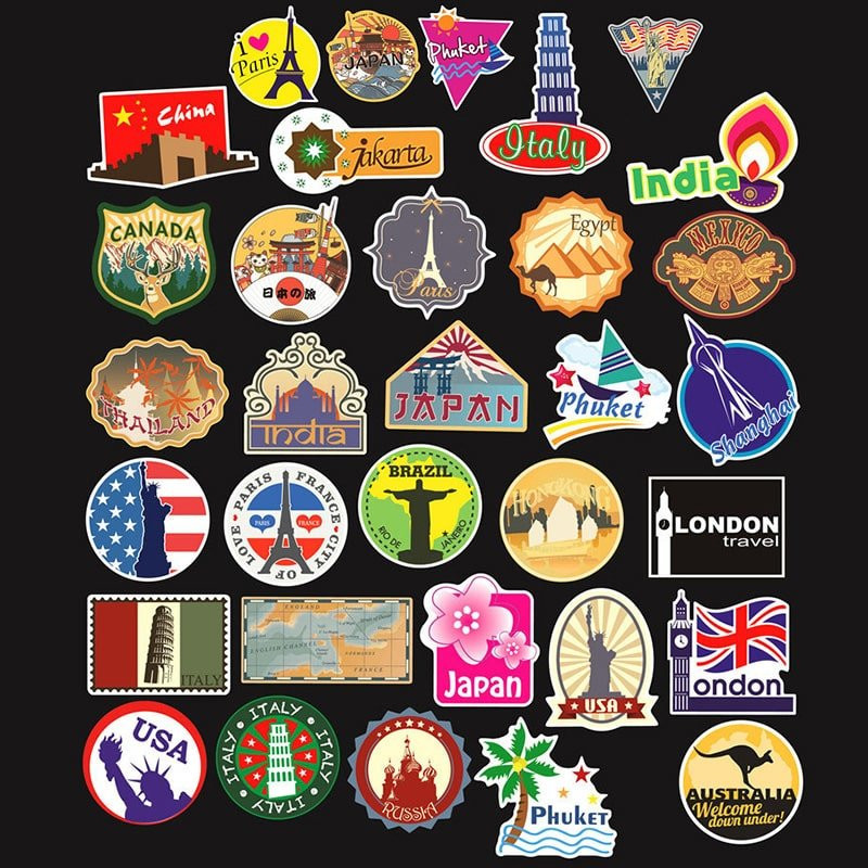 100x Stickers, Destinations