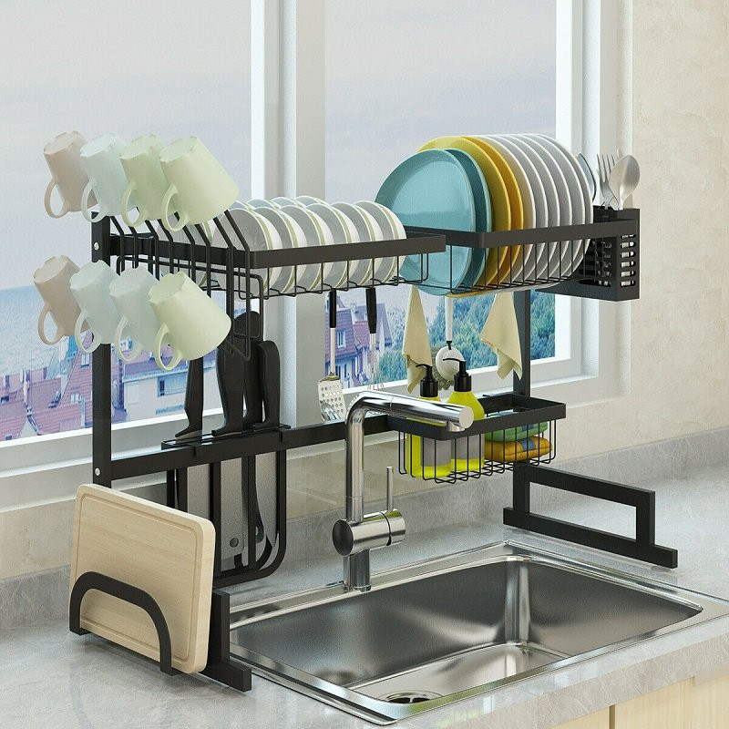 All-in-One Complete Hanging Kitchen Dish Rack