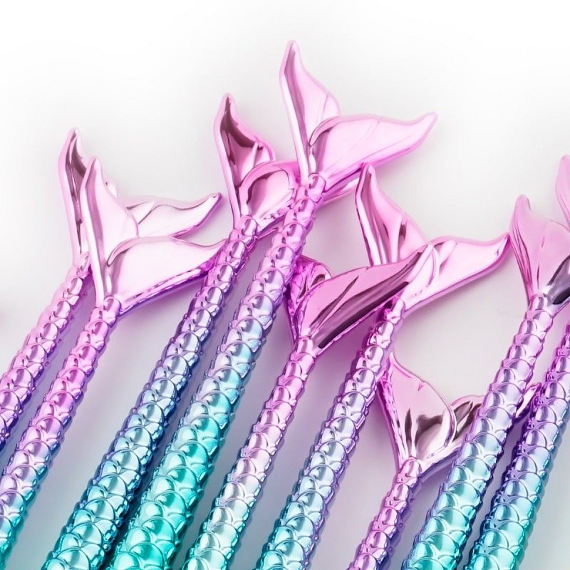 Makeup brush set, 11 brushes - Mermaid