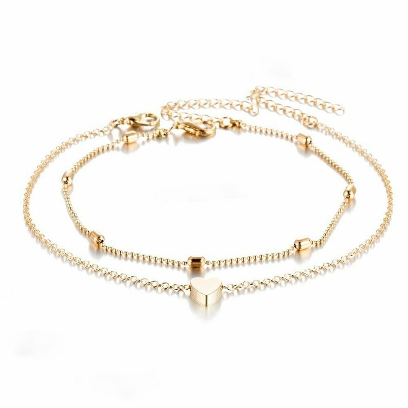 Ankle bracelet, 2x - Gold