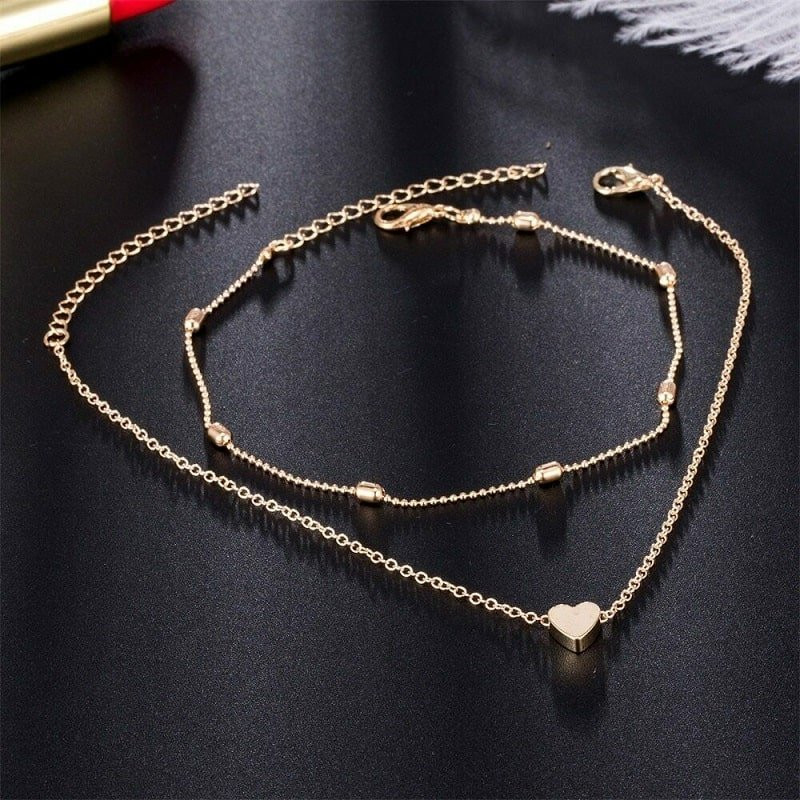 Pulsera de tobillo, 2x - Oro