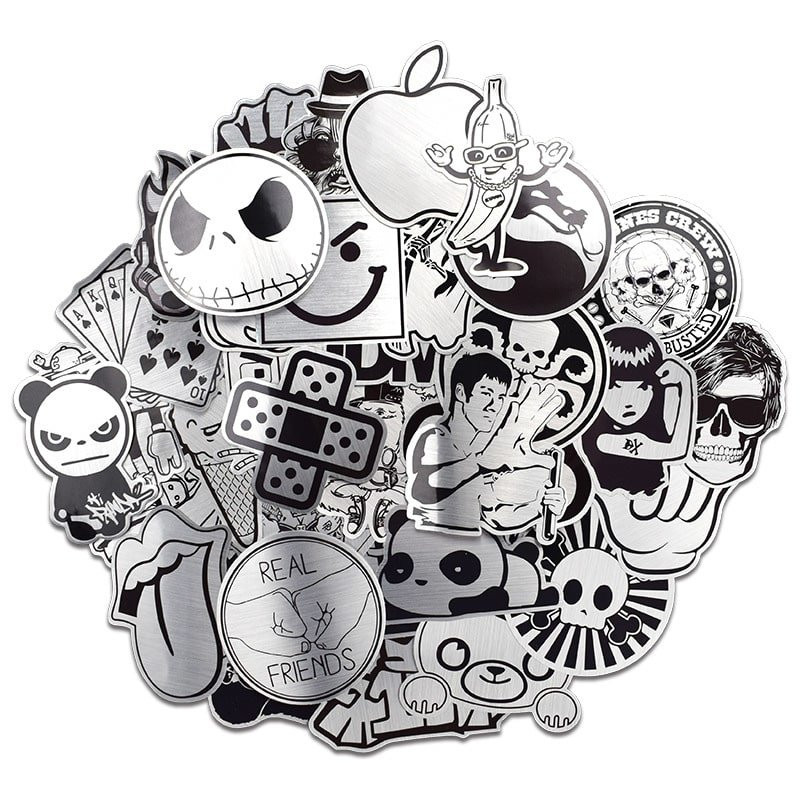 Stickers, 50 pack - Metallic