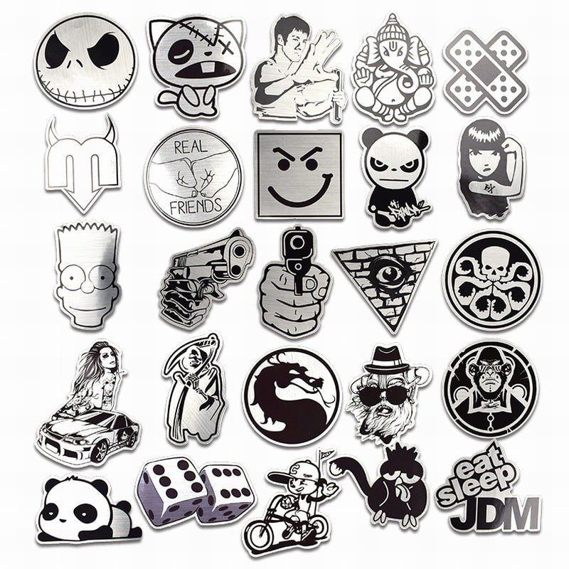 Stickers, 50 pack - Metallic