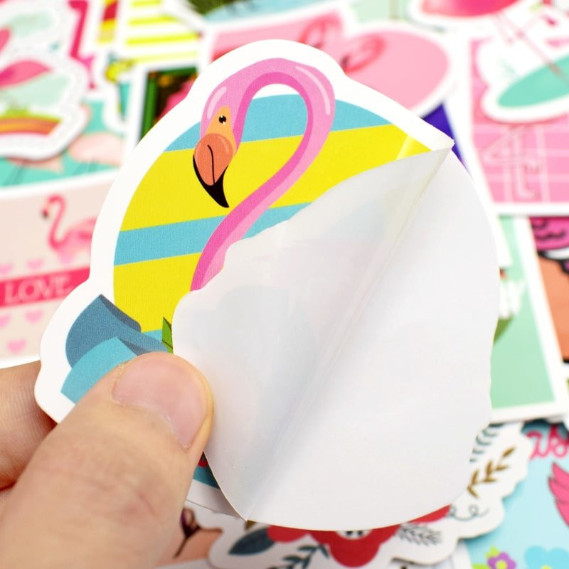 Aufkleber, 50er Pack - Flamingo