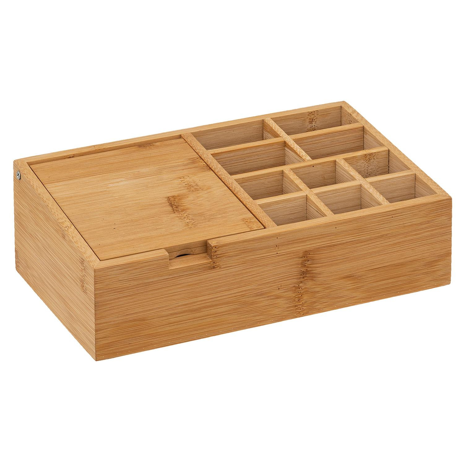 Storage box with mirror - 10 compartments