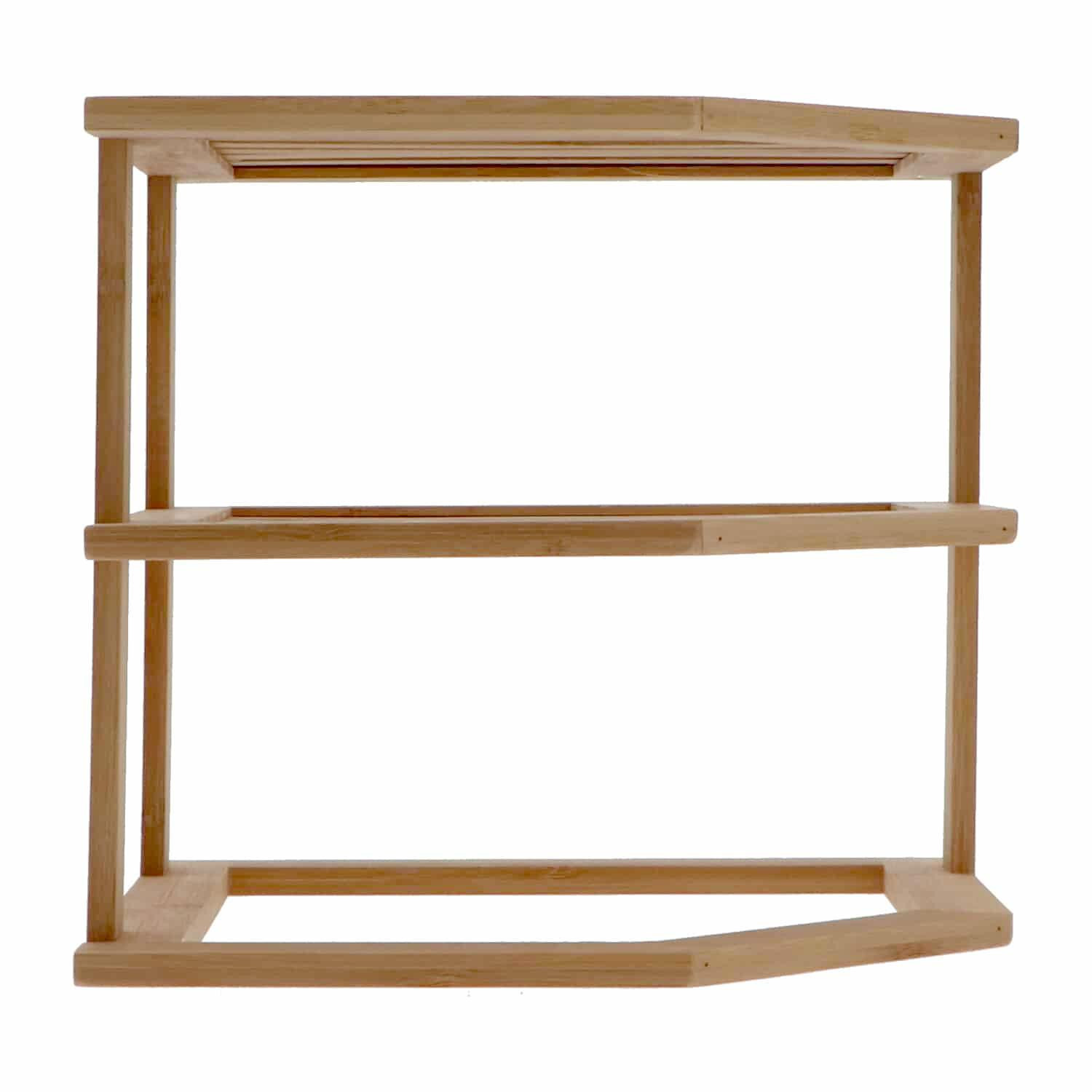 Corner shelf bamboo kitchen