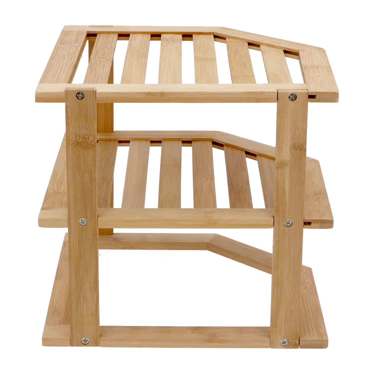 Corner shelf bamboo kitchen