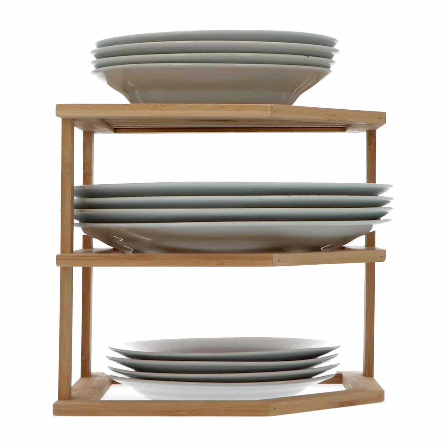 Corner shelf bamboo kitchen