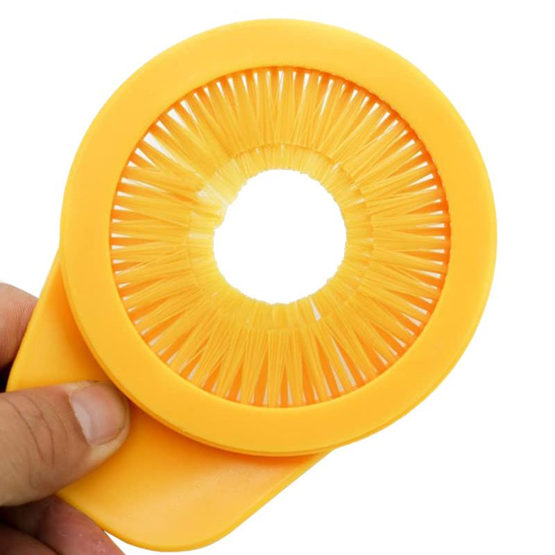 Vegetable Brush, Circle - Yellow