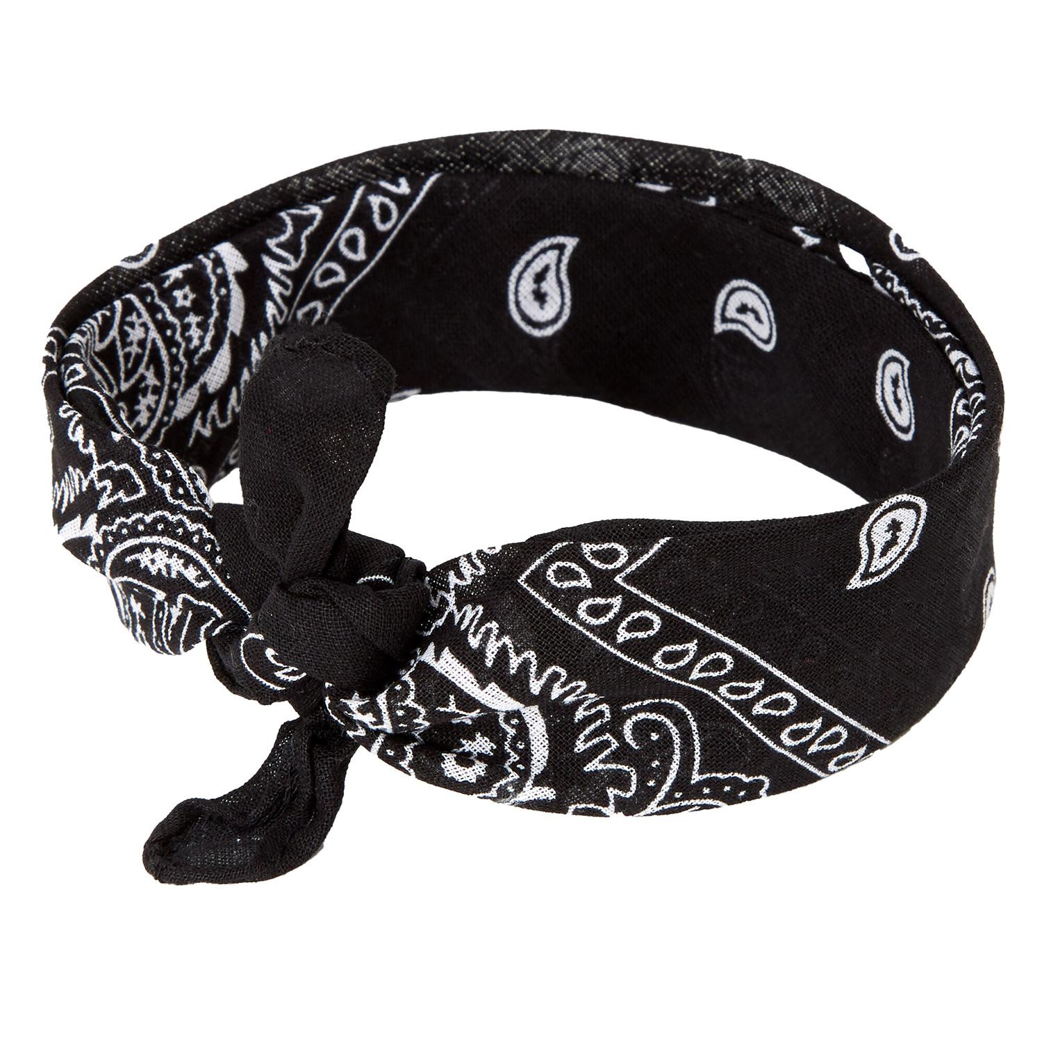 Bandana, Patterned - Black