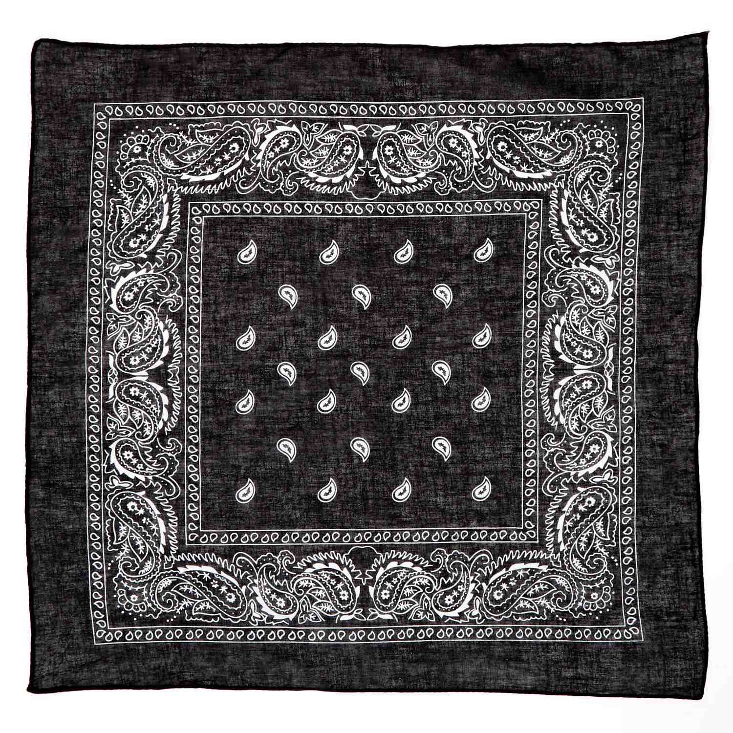 Bandana, gemustert - schwarz