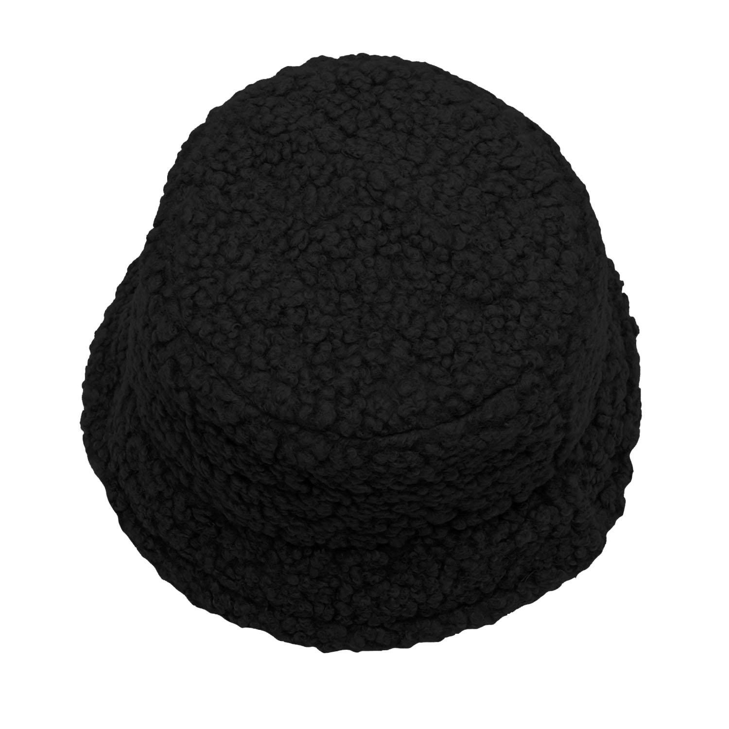 Bucket hat in artificial wool - Black
