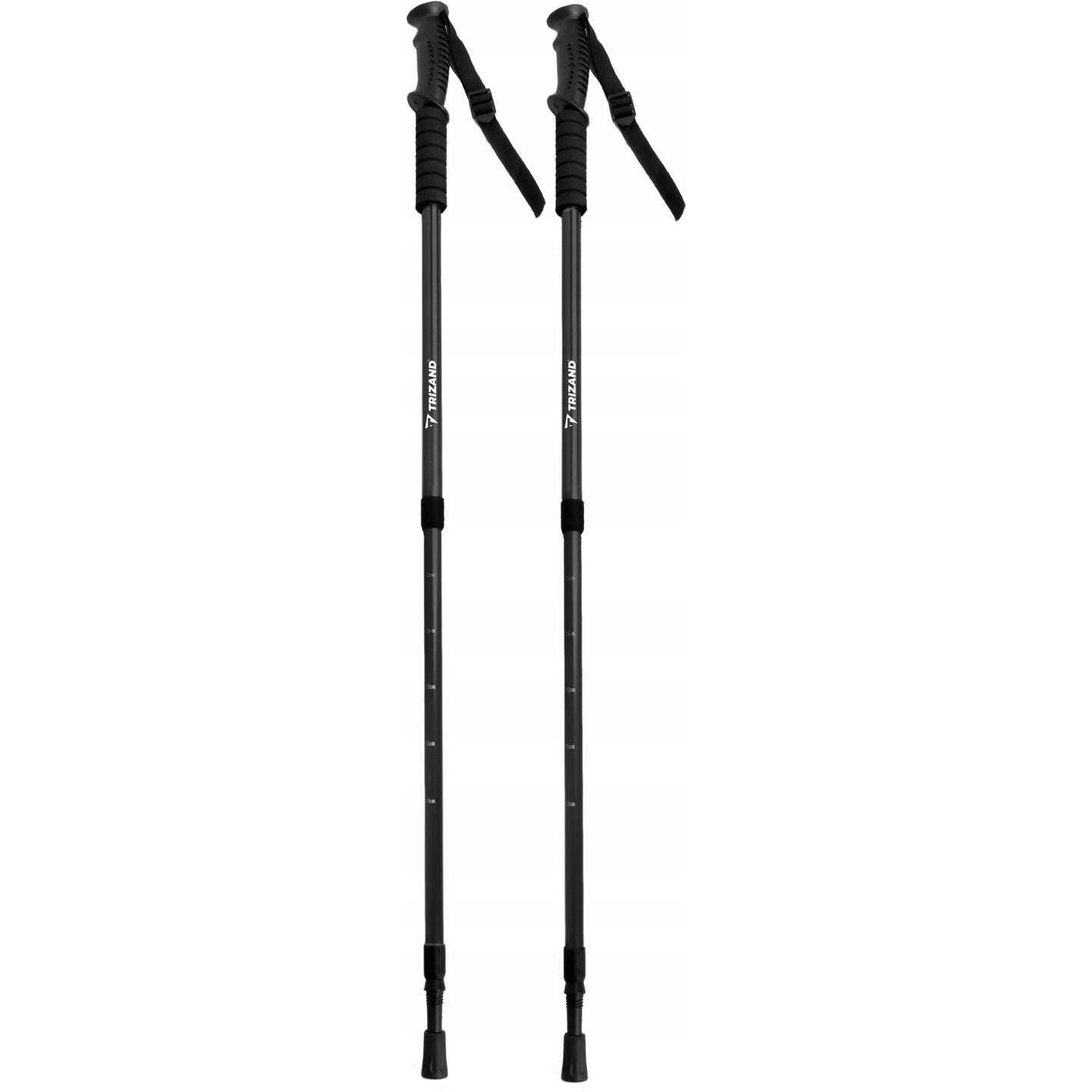 2x Bâtons De Randonnée Avec Accessoires - Noir