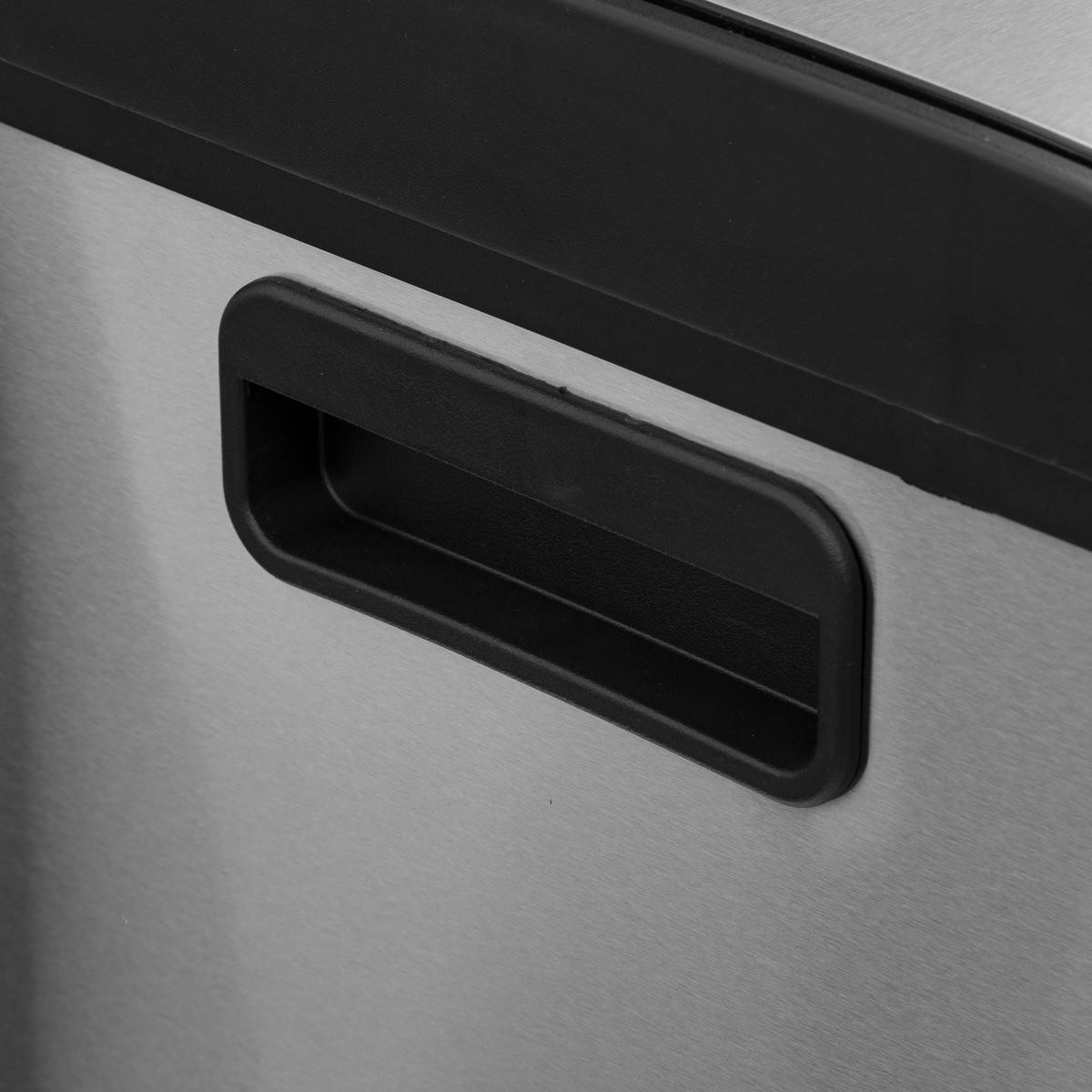 Sorting bin with 2 compartments - Stainless steel
