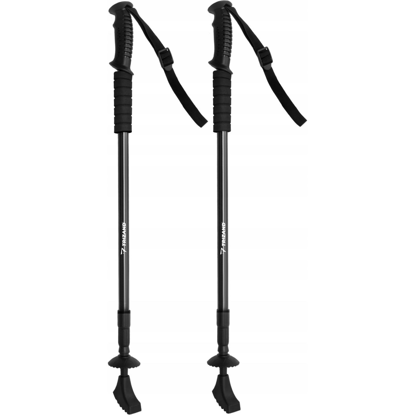 2x Bâtons De Randonnée Avec Accessoires - Noir
