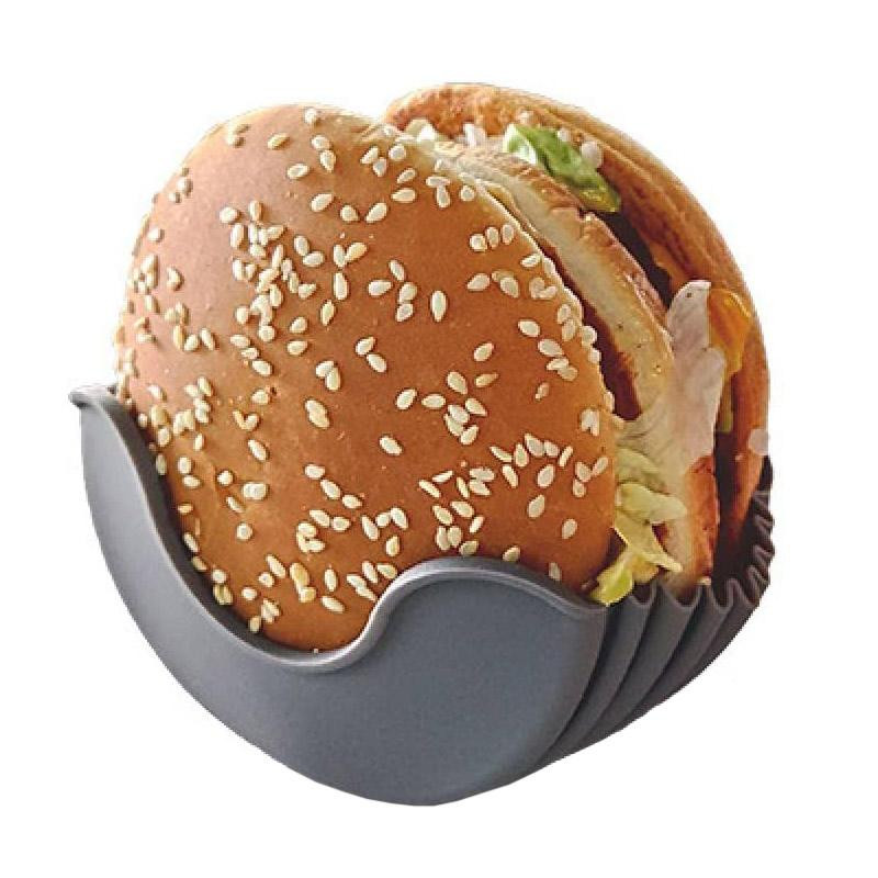 Hamburger Holder, Silicone - Black