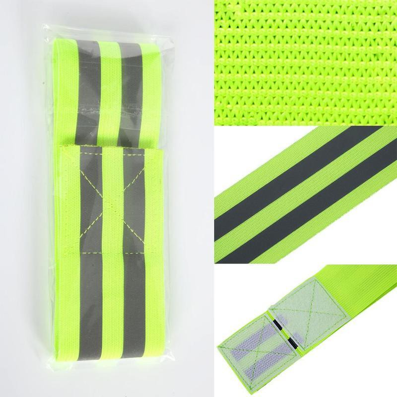2x Elastic Reflective Bands - Yellow