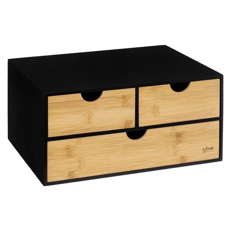Desk storage with 3 drawers