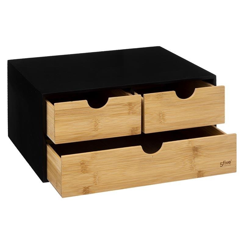 Desk storage with 3 drawers