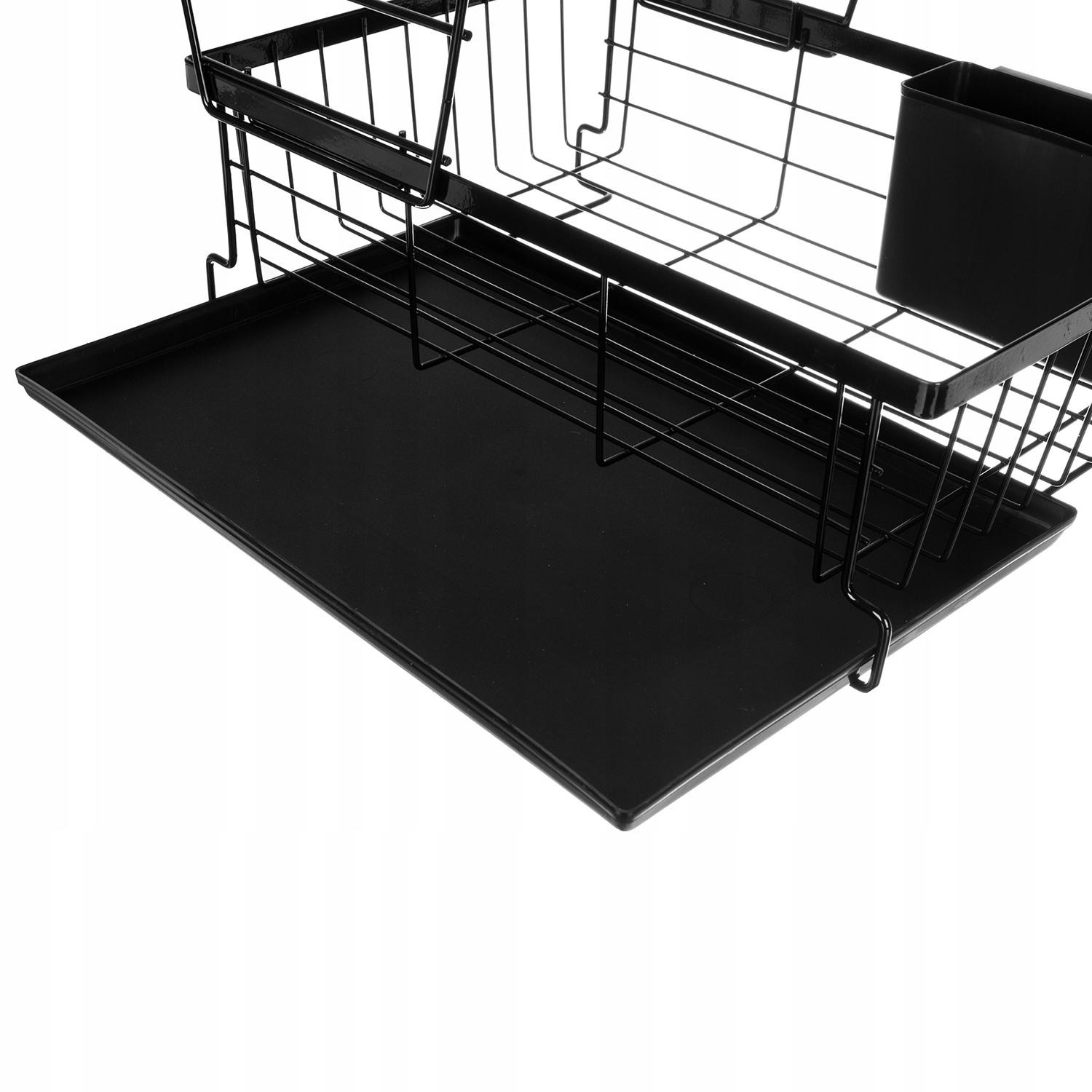Scolapiatti a 2 livelli - Design Nero