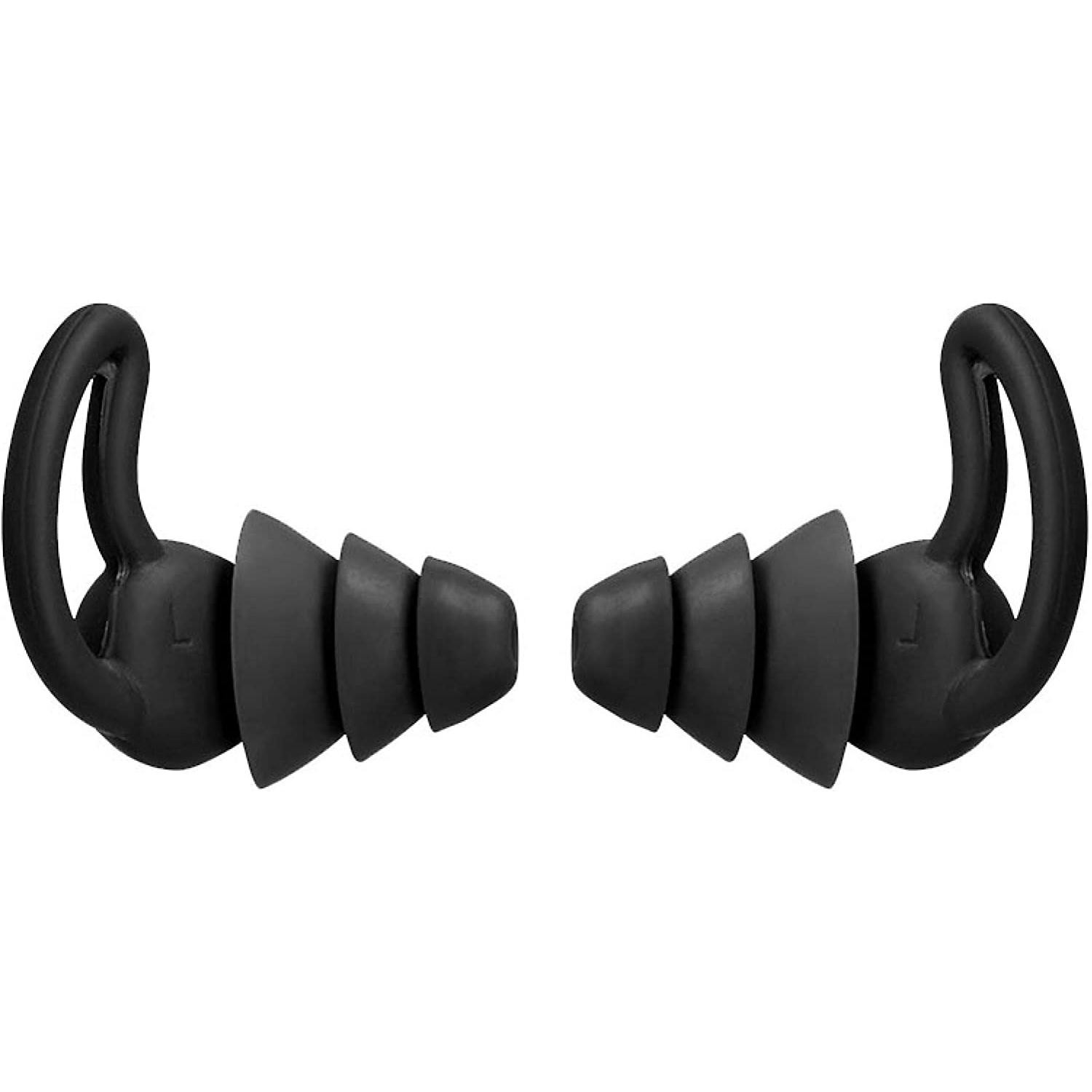 Tappi per le orecchie, silicone - nero