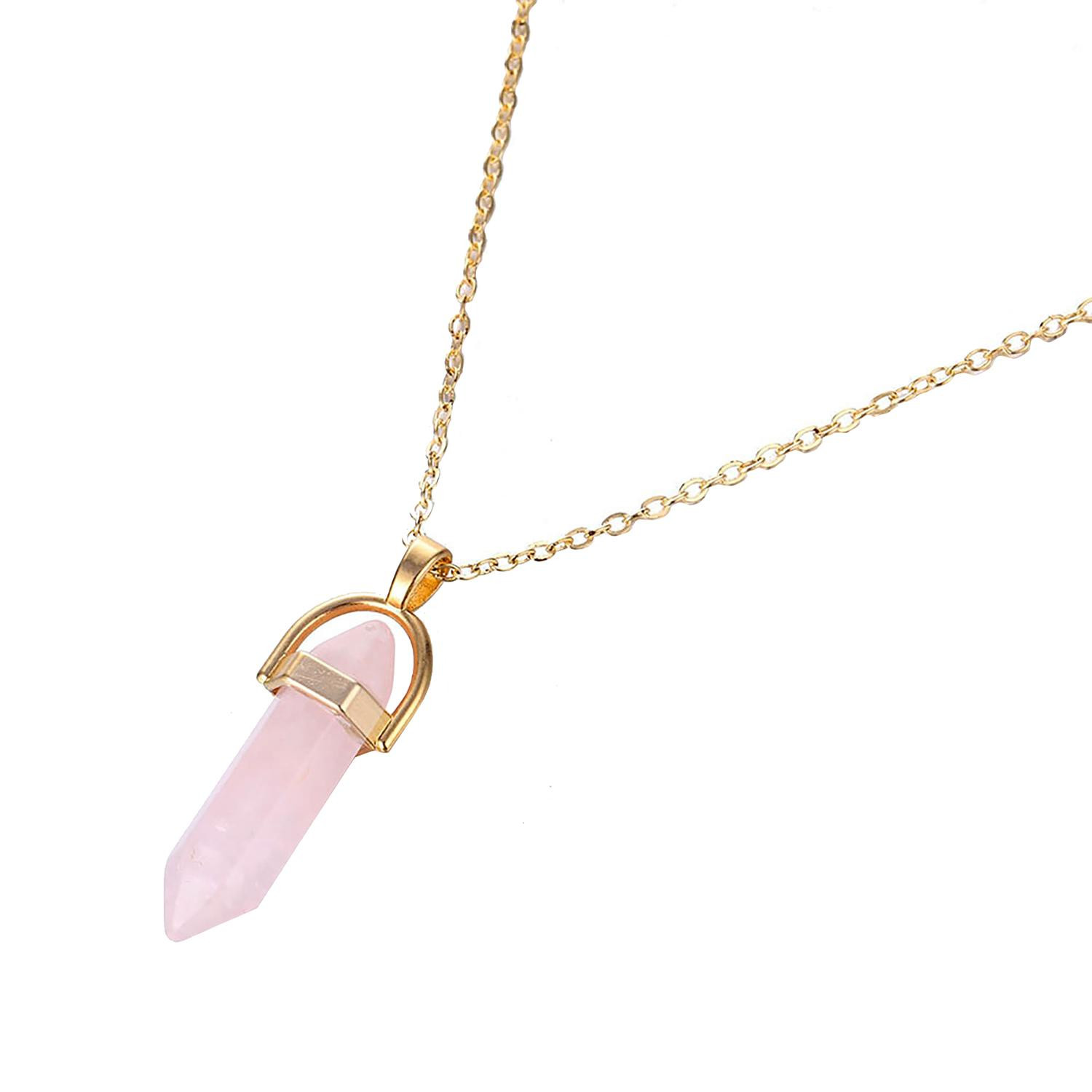 Collier avec Cristal - Rose